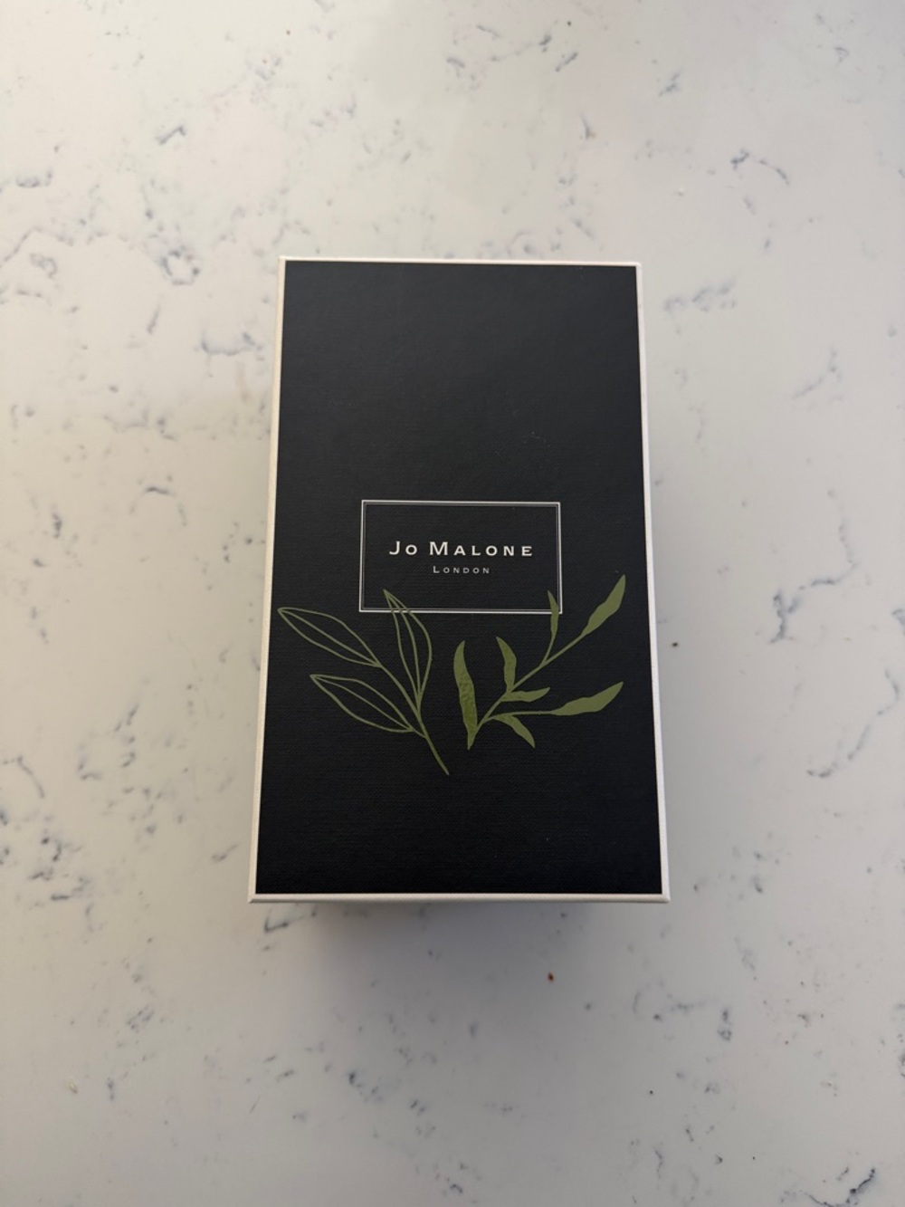 Jo Malone Black Box with Green Leaf Motif